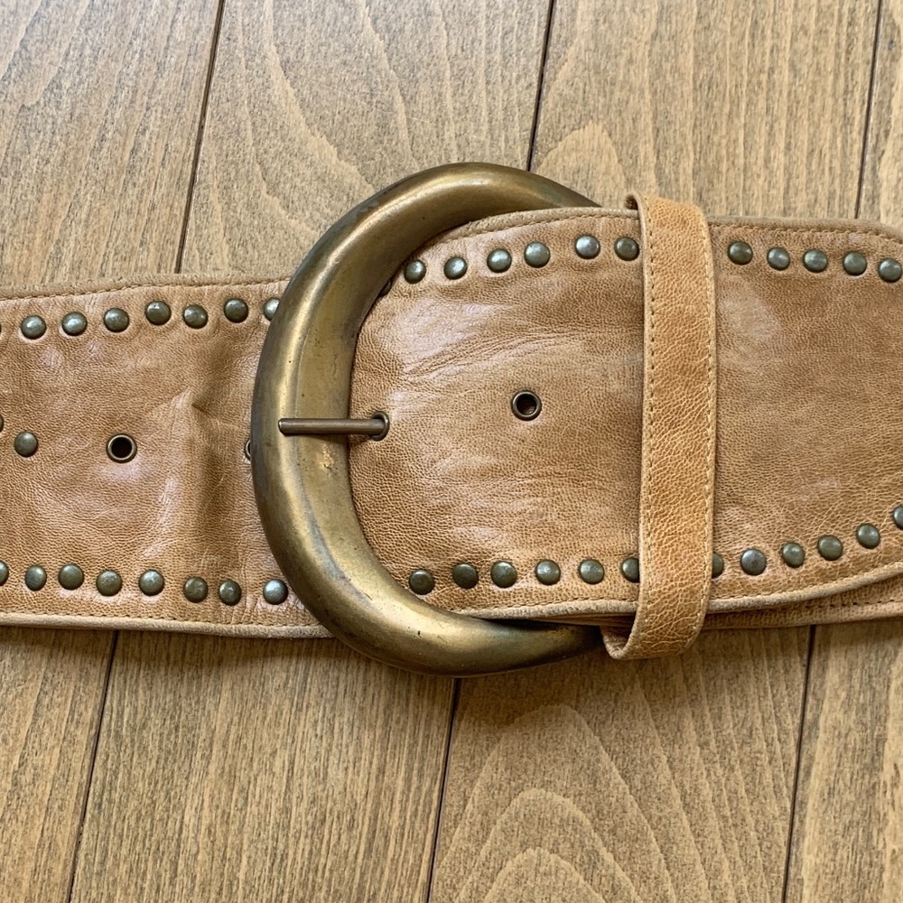 Studded Hip Leather Belt